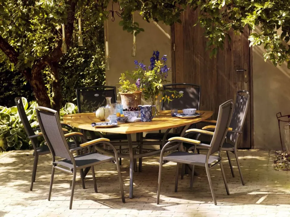 Hartman tuinmeubelen Hartman Raffaelo dining tuinstoel stapelbaar grijs, foto 2