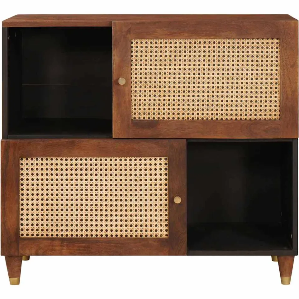 vidaXL Dressoir Bruin 80 x 33,5 x 75 cm Massief Mango Hout, foto 3