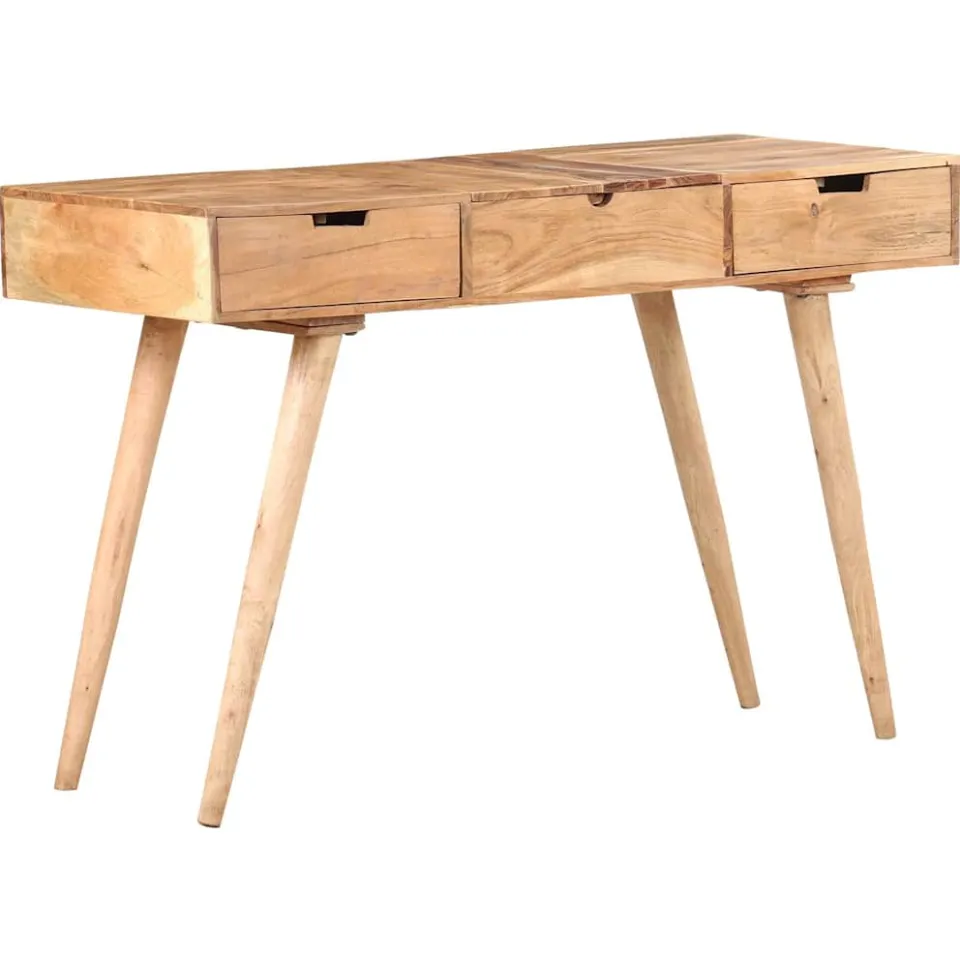 vidaXL Kaptafel met spiegel 112x45x76 cm massief acaciahout bruin, foto 2