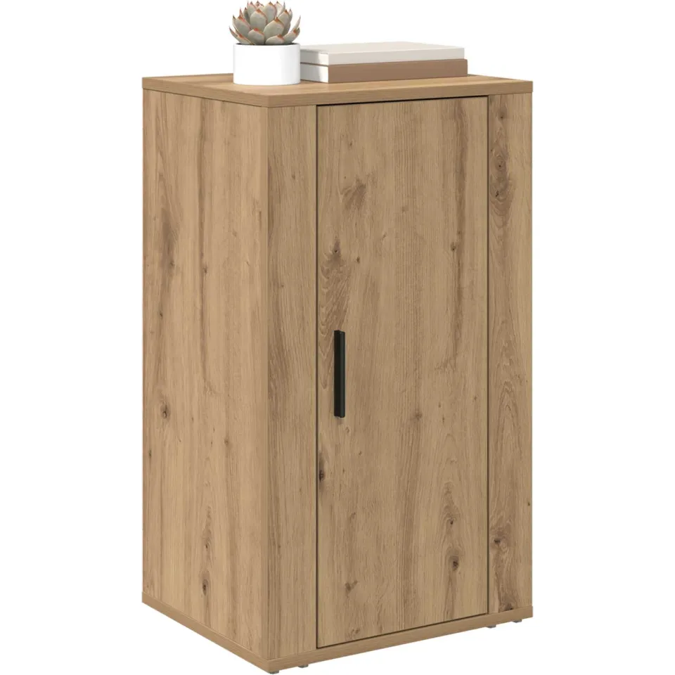 vidaXL Dressoir Artisan Eiken 40 x 33 x 70 cm Bewerkt hout Bruin
