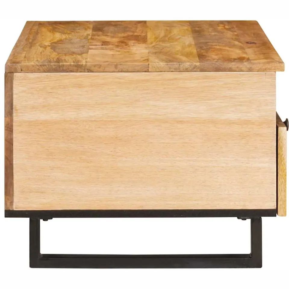 vidaXL Salontafel Artisan Eiken 80 x 54 x 40 cm Massief Mango Hout, foto 4