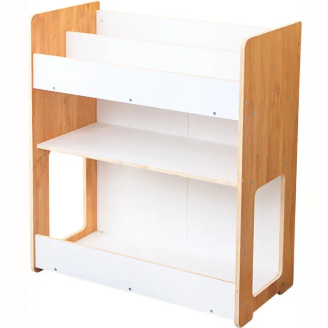 Buxibo Speelgoedkast - Kinder Boekenkast - Boekenrek - Houten opbergkast voor kinderen - Opbergrek - Katoenen Lades - 80x40x90cm Diversiteit