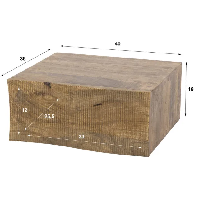 Giga Living Nachtkastje Ocean - Zand Hout - 35x40x18cm