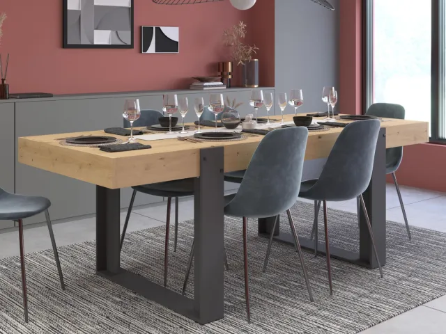 Mobistoxx TRAVIS eetkamertafel artisan eik