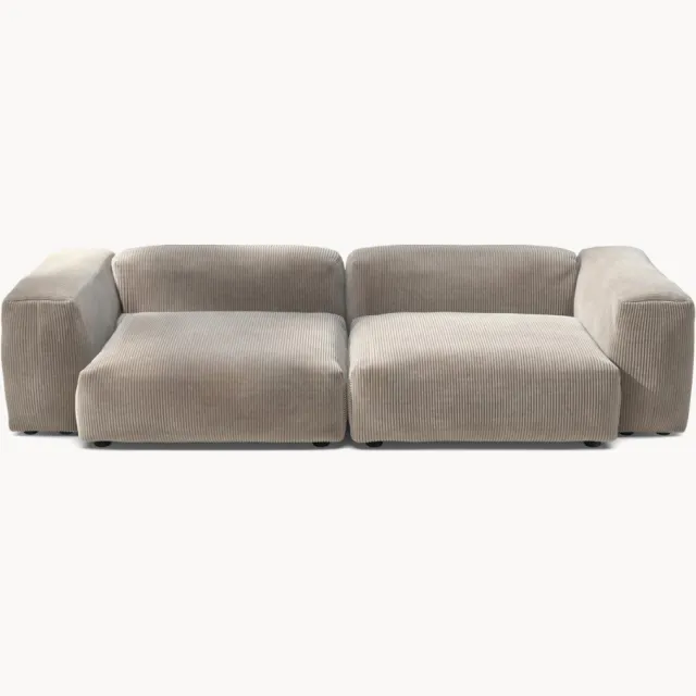vetsak Modulaire fluwelen bank Vetsak (3-zits) Beige