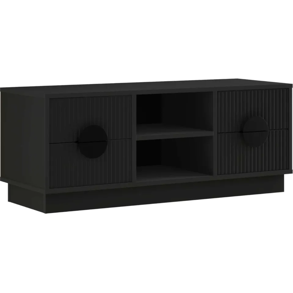 vidaXL Tv-meubel VENRAY 101 x 36,5 x 40 cm Zwart, foto 3