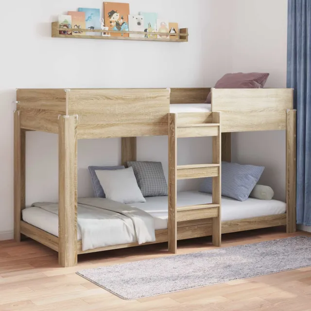 vidaXL Bunk Bed voor Kinderen Sonoma Eiken 80 x 200 cm Bewerkt hout Bruin