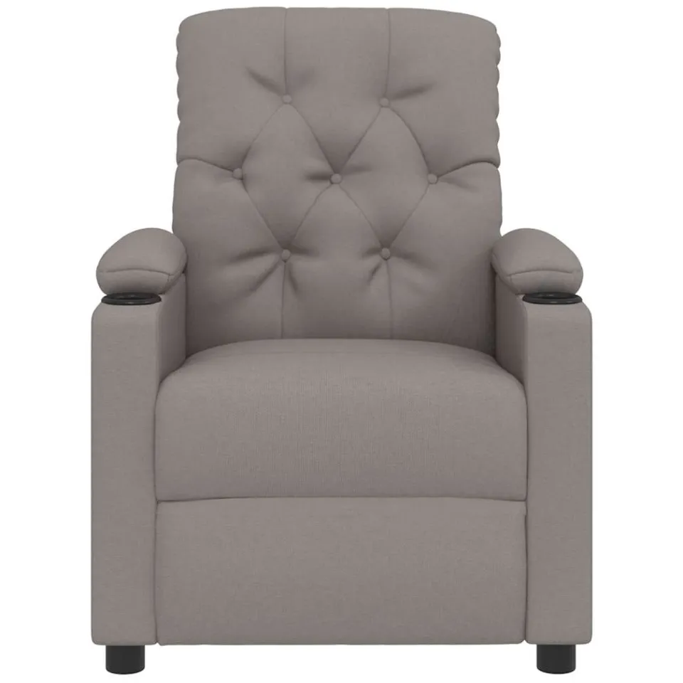 vidaXL Massagestoel stof taupe, foto 3