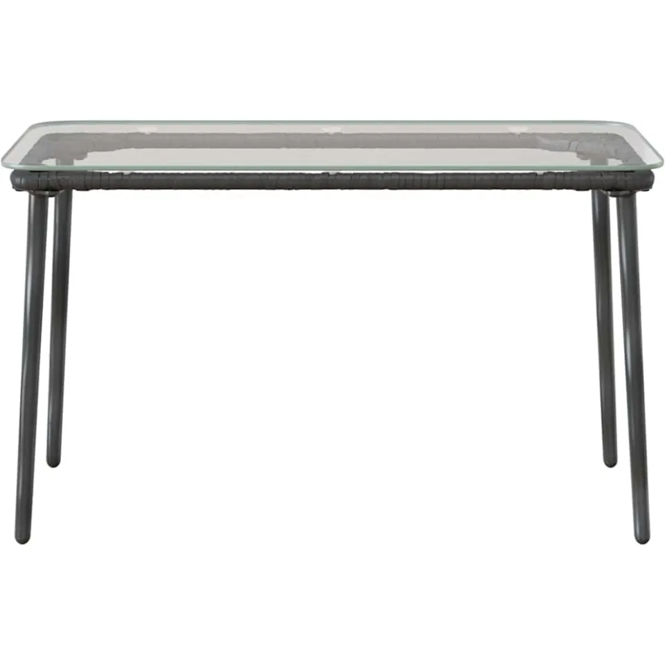 vidaXL Tuinstafel Zwart 80 x 40 x 45 cm poly rattan, foto 4