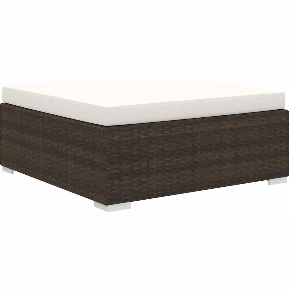 vidaXL 8-delige Loungeset met kussens poly rattan bruin, foto 4