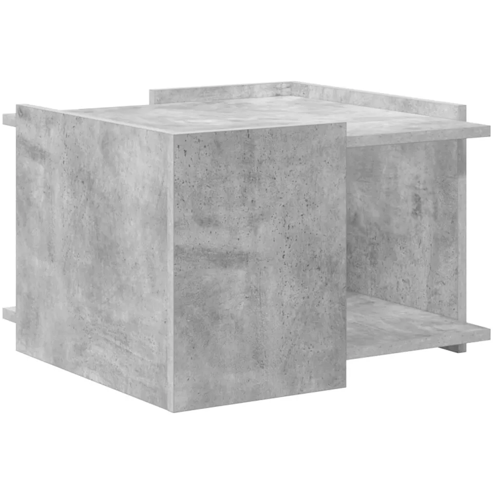 vidaXL Salontafel Betongrijs 50,5 x 50 x 33 cm Bewerkt hout grijs, foto 3