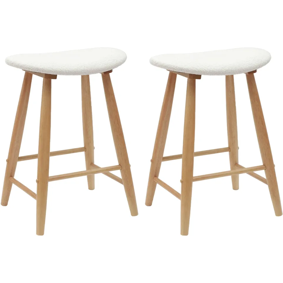 vidaXL Eettafelstoelen 2 st Massief Rubberhout Naturel 46 x 37 x 63 cm Bruin