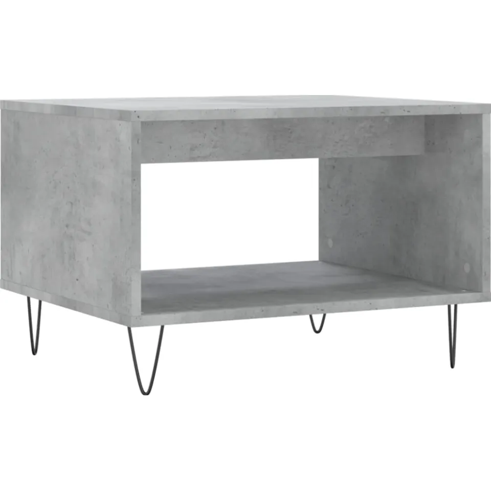 vidaXL Salontafel 60x50x40 cm bewerkt hout betongrijs grijs, foto 3