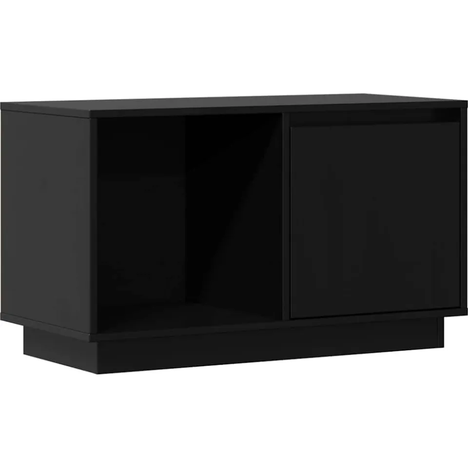 vidaXL Tv-meubel 74x35x44 cm massief grenenhout zwart, foto 3