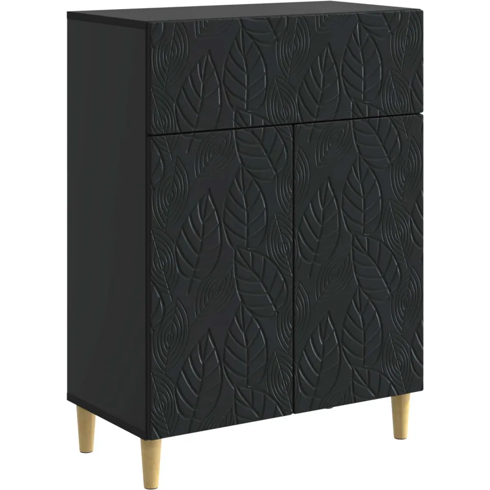 vidaXL Dressoir Zwart 66 x 34,5 x 90 cm Bewerkt hout