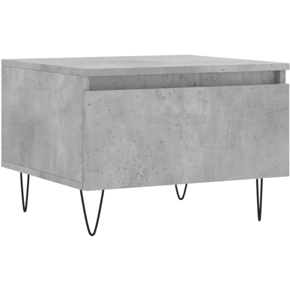 vidaXL Salontafels 2 st 50x46x35 cm bewerkt hout betongrijs