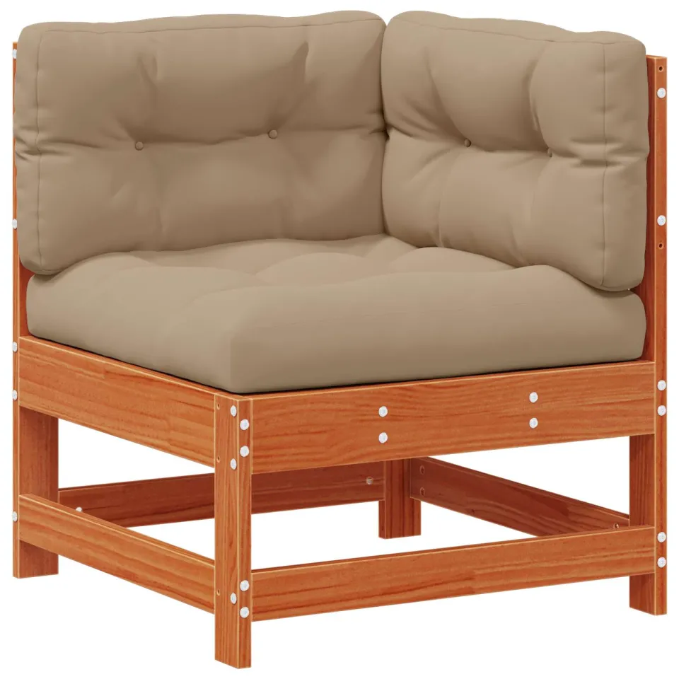 vidaXL Tuin loungeset 7 st Wasbruin Massief grenenhout