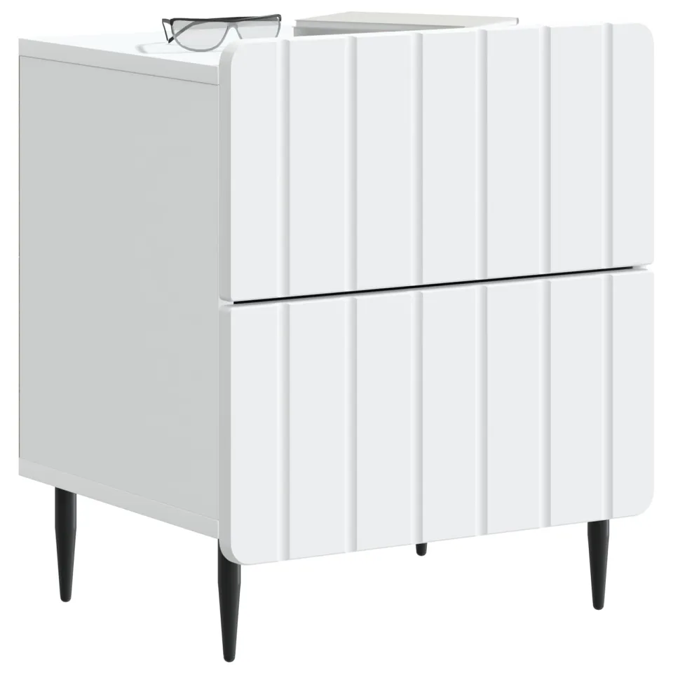 vidaXL Nachtkastje 2 st Wit 43 x 34,5 x 49,5 cm Bewerkt hout, foto 3