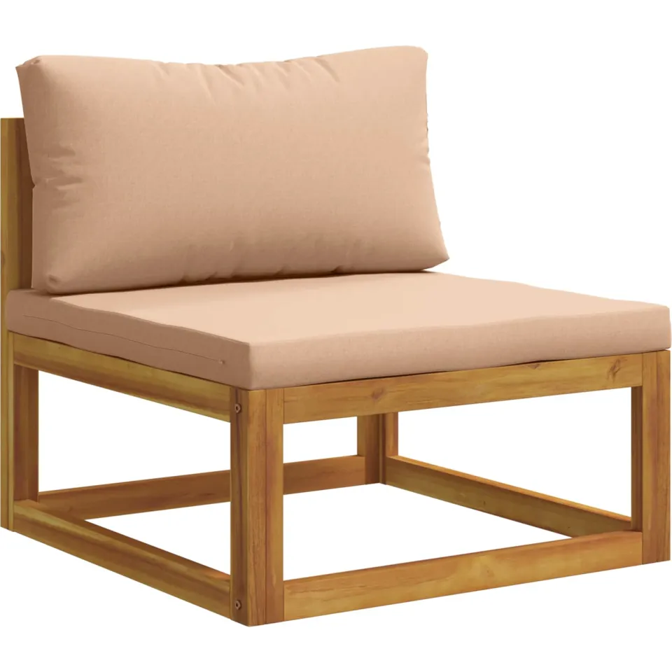 vidaXL Bankstel 5 st Naturel Massief Acaciahout Beige