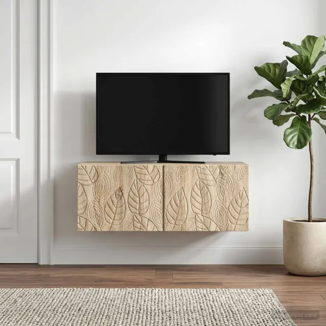 vidaXL Wandbeugel TV-kast 98 x 41 x 30 cm Sonoma Eiken Bewerkt hout Bruin