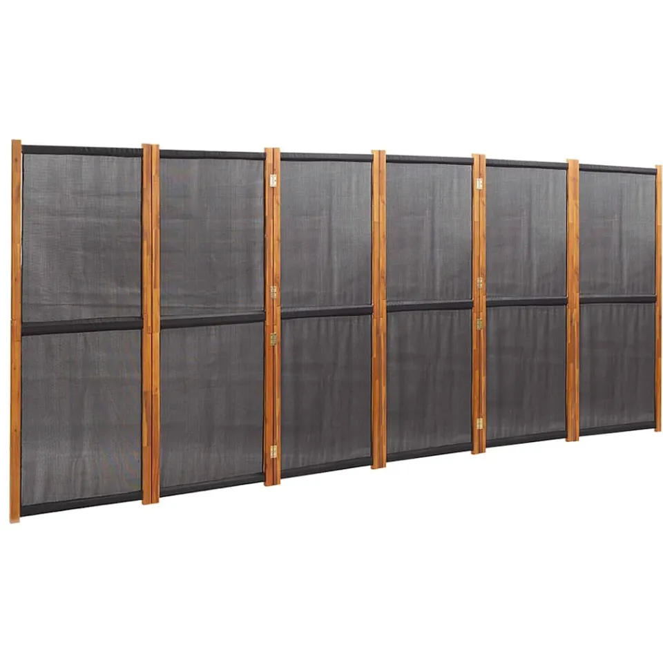 vidaXL Kamerscherm met 6 panelen 420x180 cm zwart, foto 3