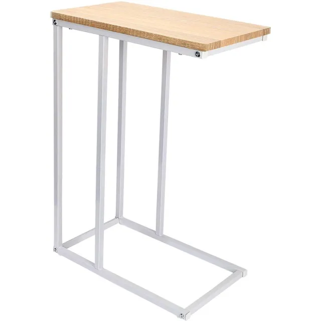 KAMYRA Bijzettafel van Hout – Bijzettafeltje/Laptoptafel/Salontafel – Kras- en Waterbestendig – Licht Eiken - 45x25x63,5