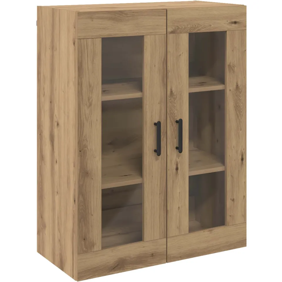 vidaXL Dressoir Artisan Eiken 69,5 x 34 x 90 cm Bewerkt hout, foto 3