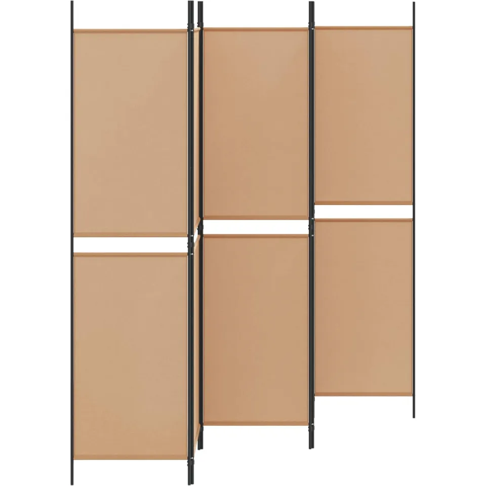 vidaXL 5-panelen kamerscherm Beige 250 x 200 cm Stof