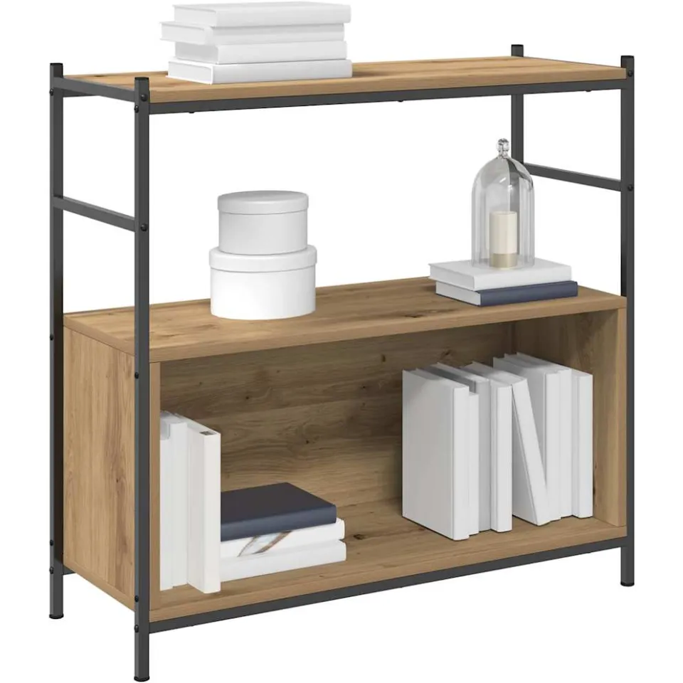 vidaXL Boekenkast 80 x 30 x 78,5 cm Bewerkt hout Artisan Eiken Bruin