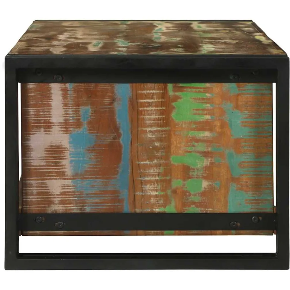 vidaXL Salontafel Multikleur 90 x 50 x 38 cm Massief Gerecycled Hout meerkleurig, foto 3