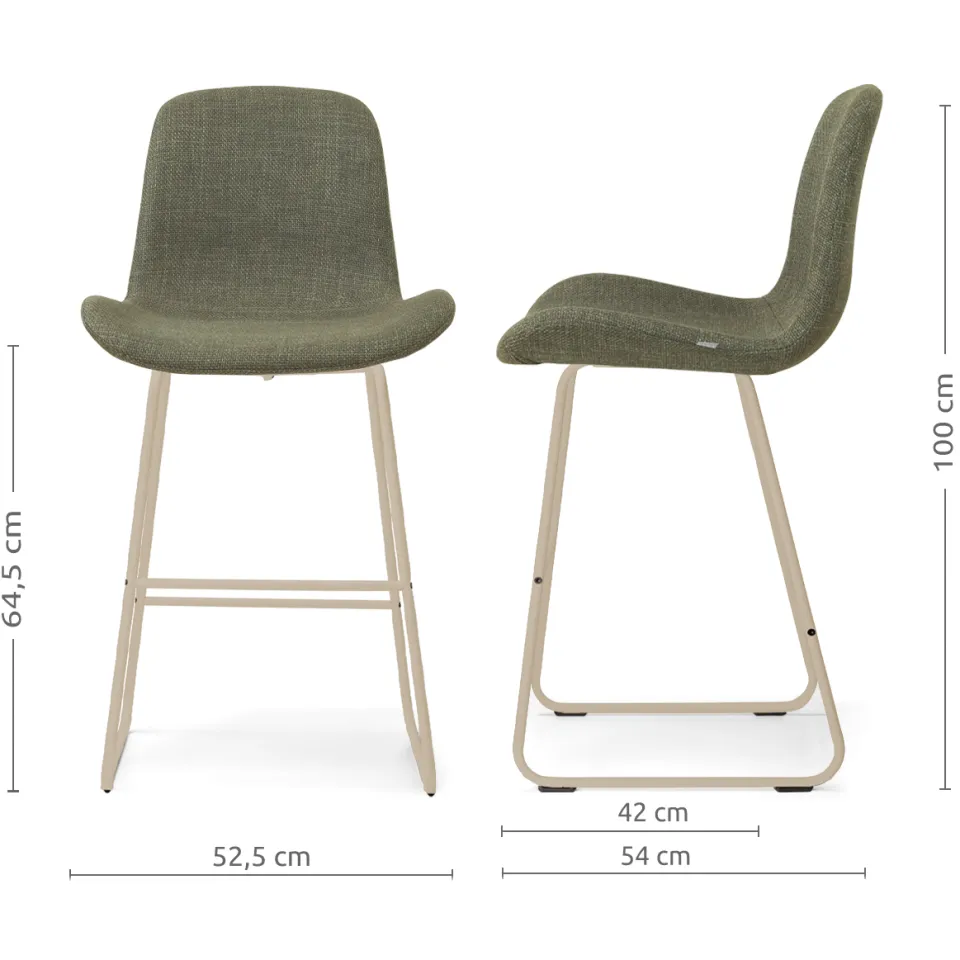 Nolon Nino-Fé barkruk forestgroen - beige onderstel - 65 cm, foto 2