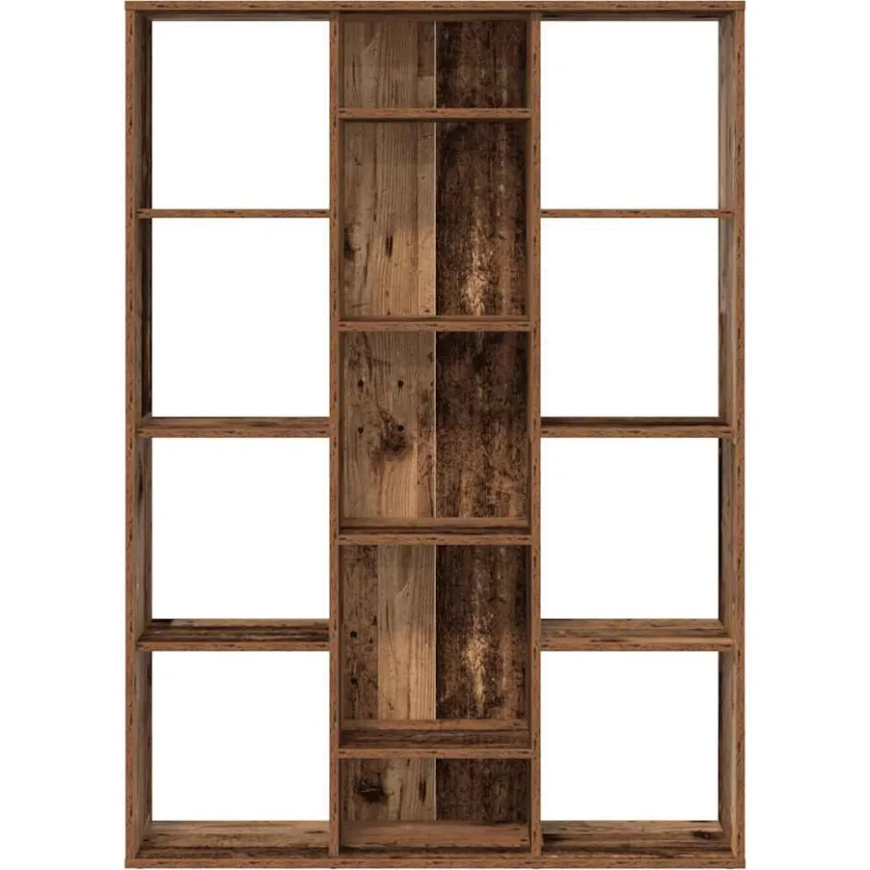 vidaXL Kamerscherm/boekenkast 100x24x140 cm bewerkt hout oud hout bruin, foto 4