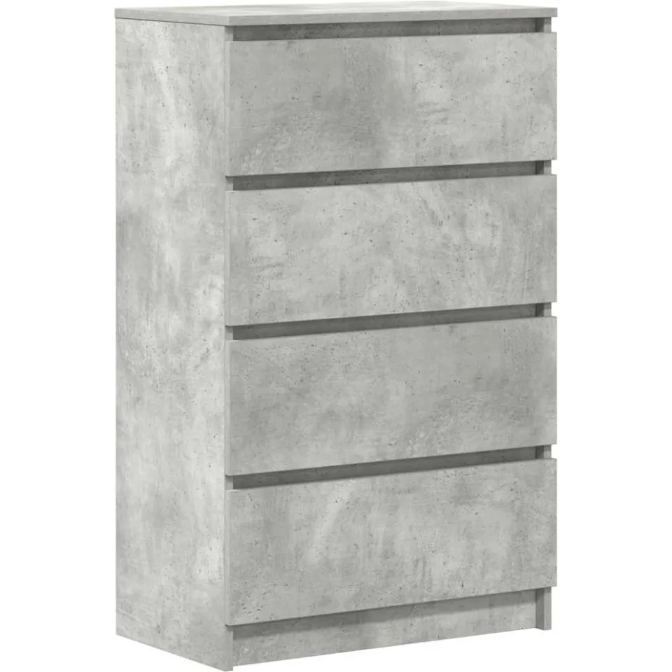 vidaXL Dressoir 60x35x98,5 cm bewerkt hout betongrijs