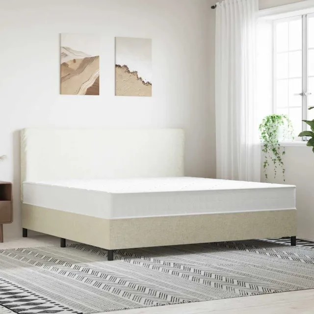 vidaXL Pocketveringmatras middelhard-hard 200x200 cm wit