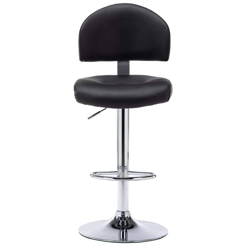 vidaXL Barstoelen 2 st kunstleer zwart