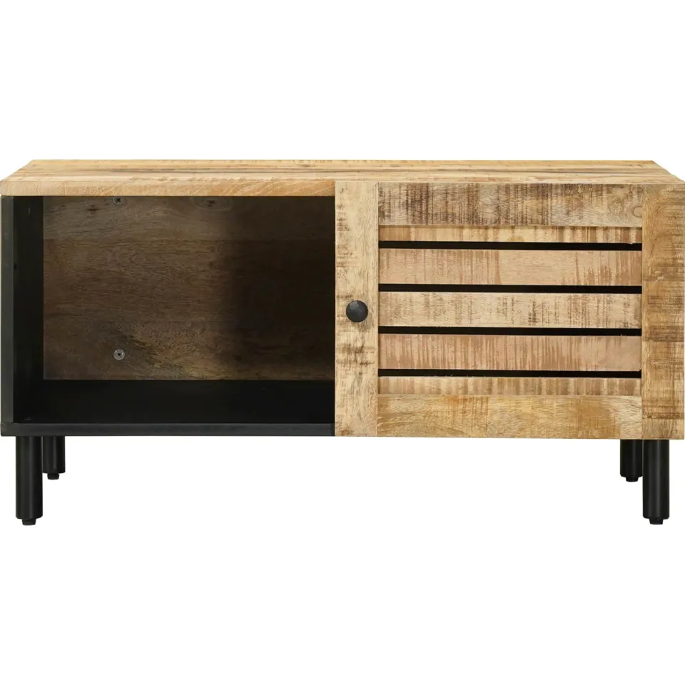 vidaXL Salontafel Naturel 80 x 50 x 40 cm Massief Mango Hout, foto 4