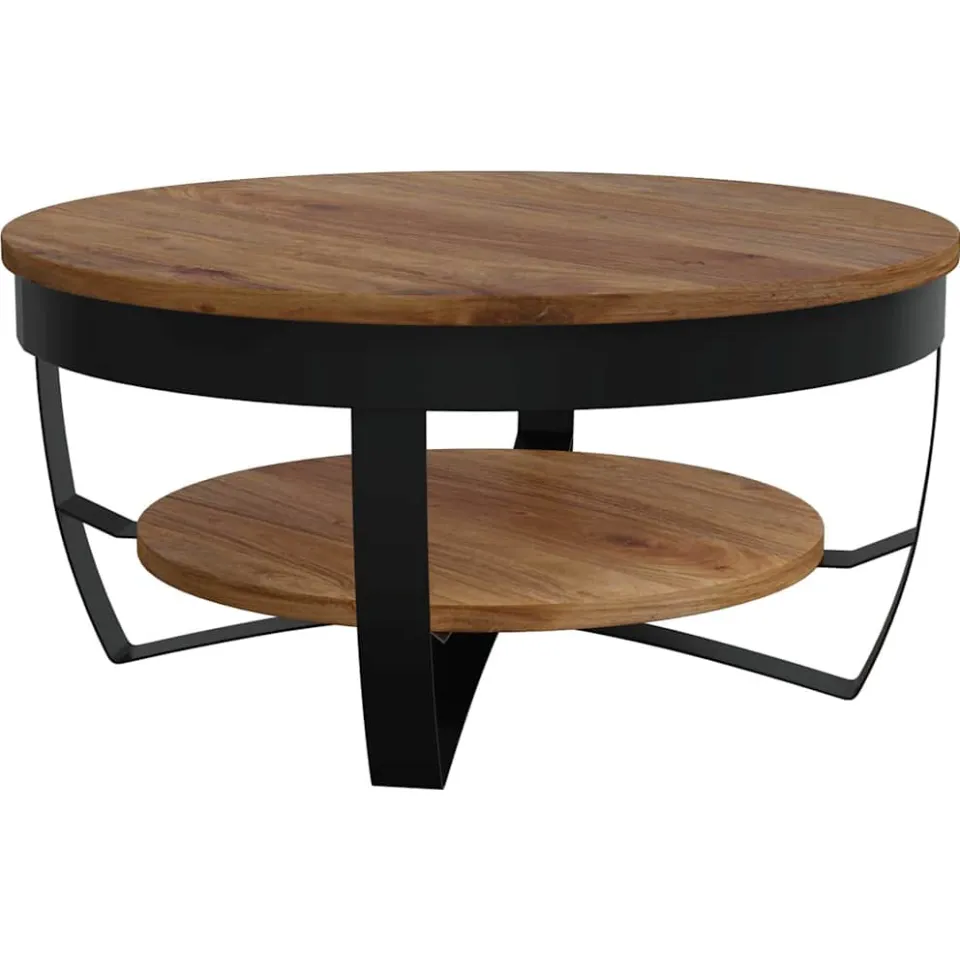 vidaXL Salontafel 65x65x32 cm massief acaciahout Bruin