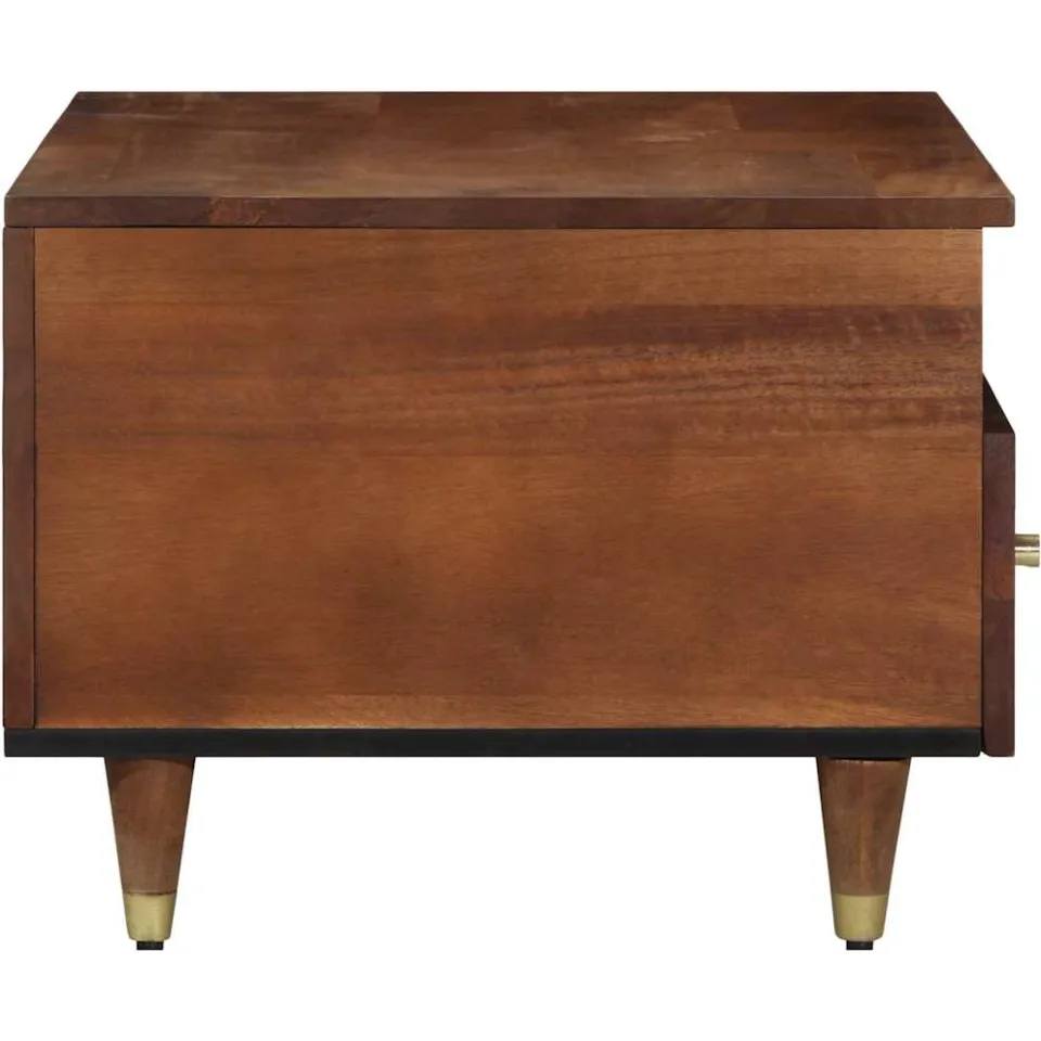 vidaXL Salontafel Honingbruin 80 x 54 x 40 cm Massief Mango Hout bruin, foto 4