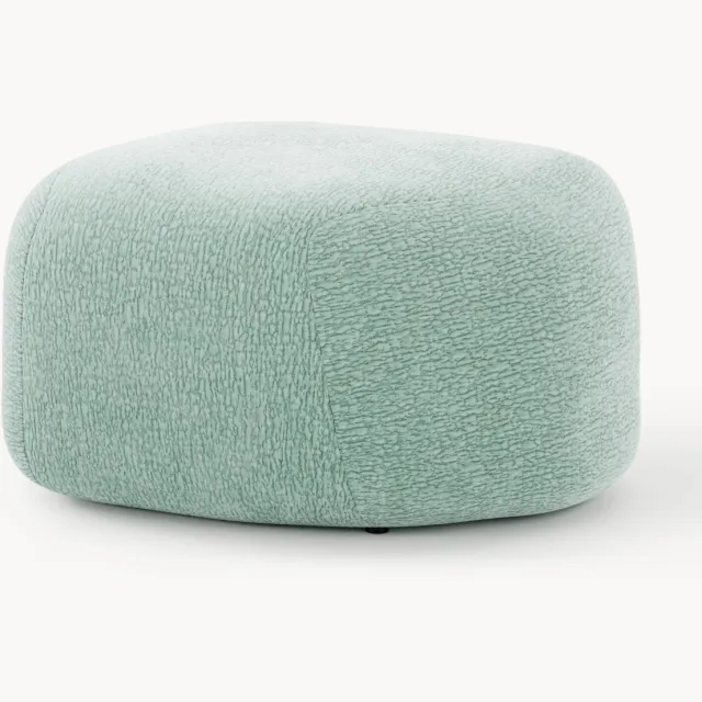 Westwing Collection Ovale poef Wolke Lichtgroen