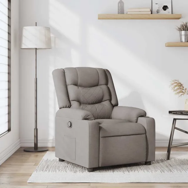 vidaXL Fauteuil verstelbaar stof taupe