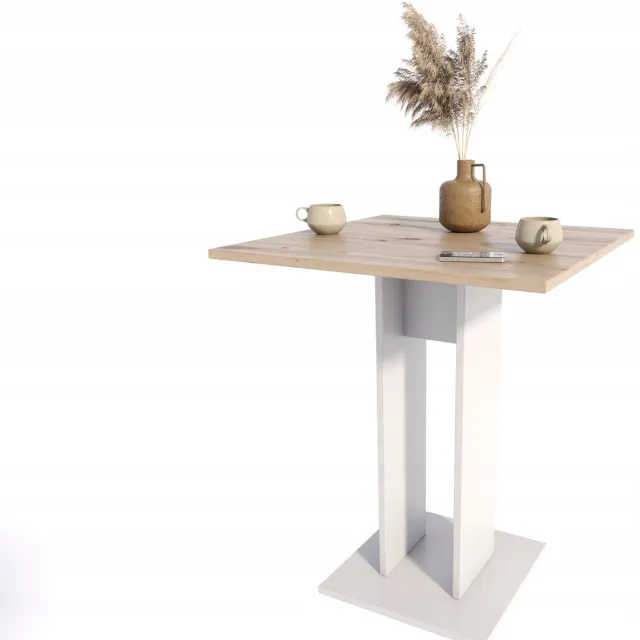 Per La Vita Jula - Keukentafel - 70 x 70 cm - Artisan-eiken/wit Artisan-eiken;Wit