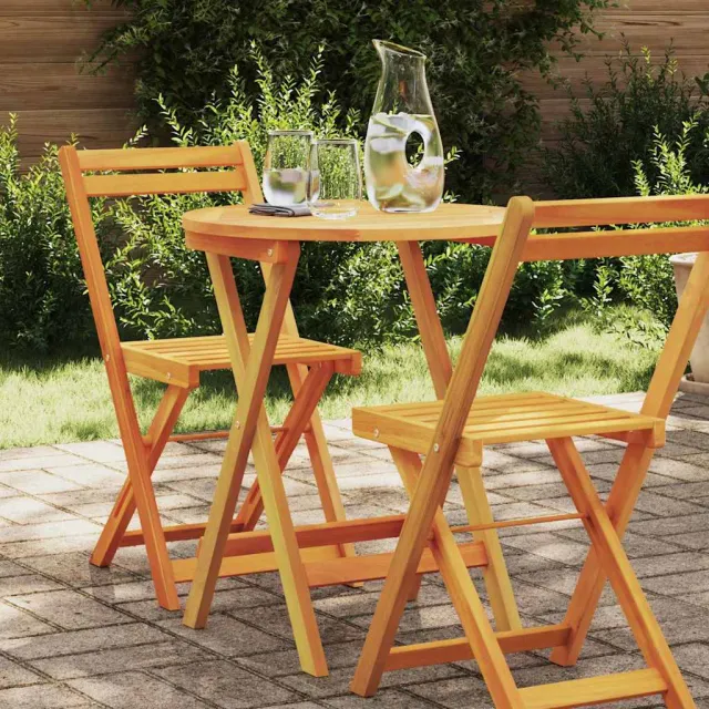 vidaXL Tuinstafel Naturel 60 x 60 x 72 cm Massief Acaciahout, foto 2