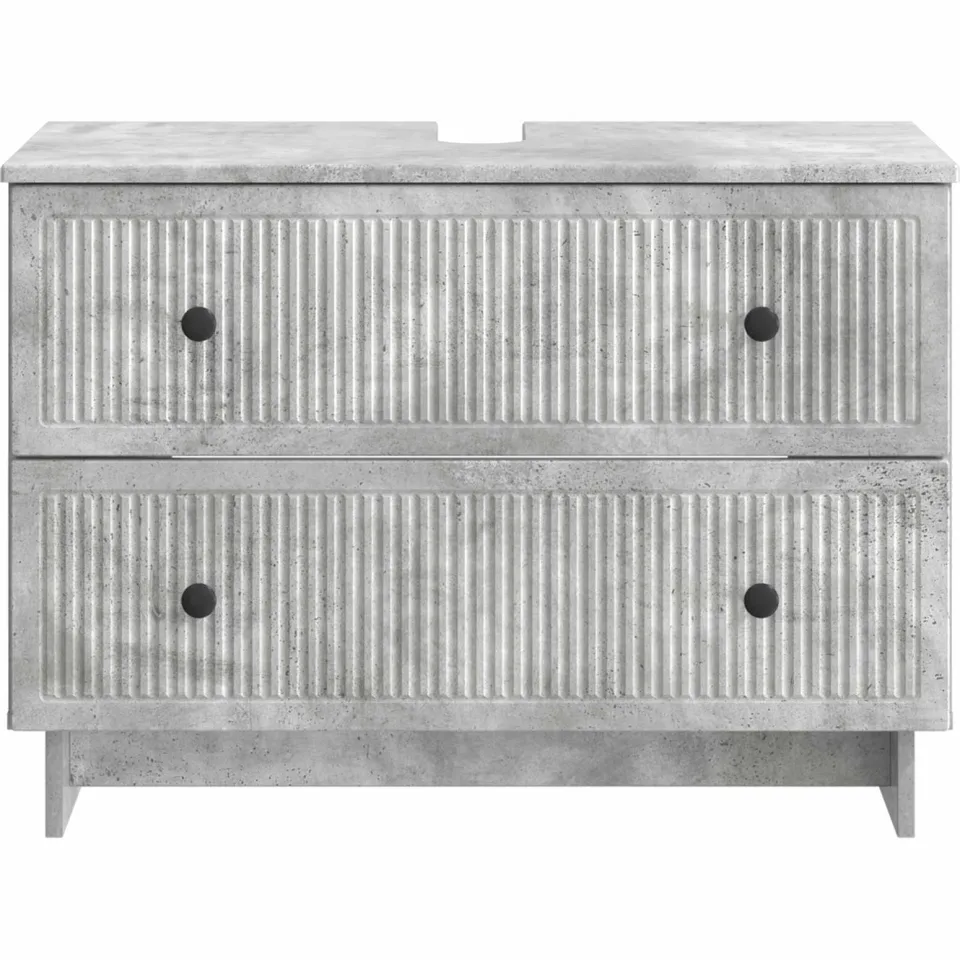 vidaXL Badkamer wastafelkast EDE Betongrijs 82 x 41 x 59 cm grijs, foto 4