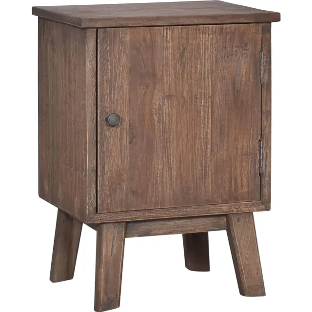 vidaXL Nachtkastje 40x30x53 cm massief teakhout Bruin