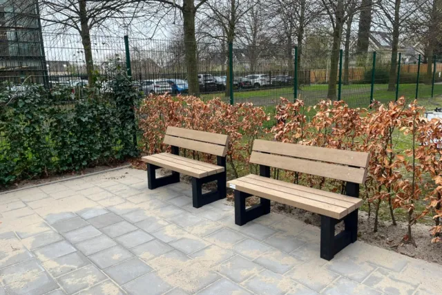 Rockwood® Parkbank Lounge Zwaar Kunststof - Sand Beige 5cm dik 1.20m Naturel