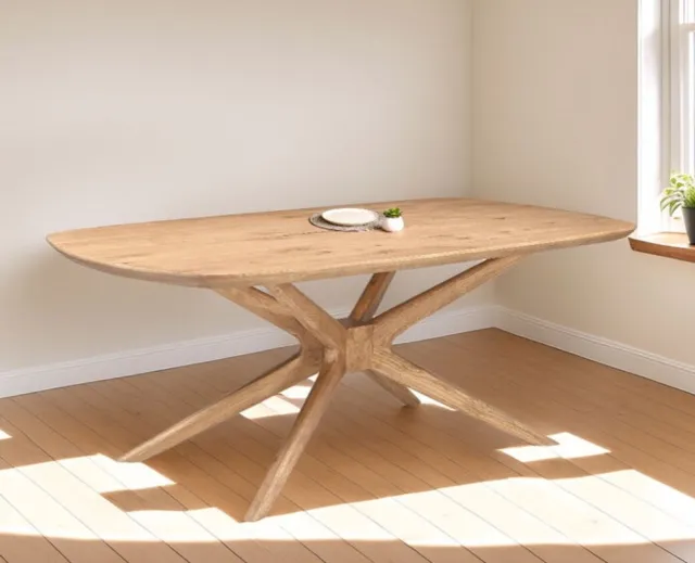 Meubelplaats Eettafel Evi Deens ovaal eiken 200x110 cm - Naturel