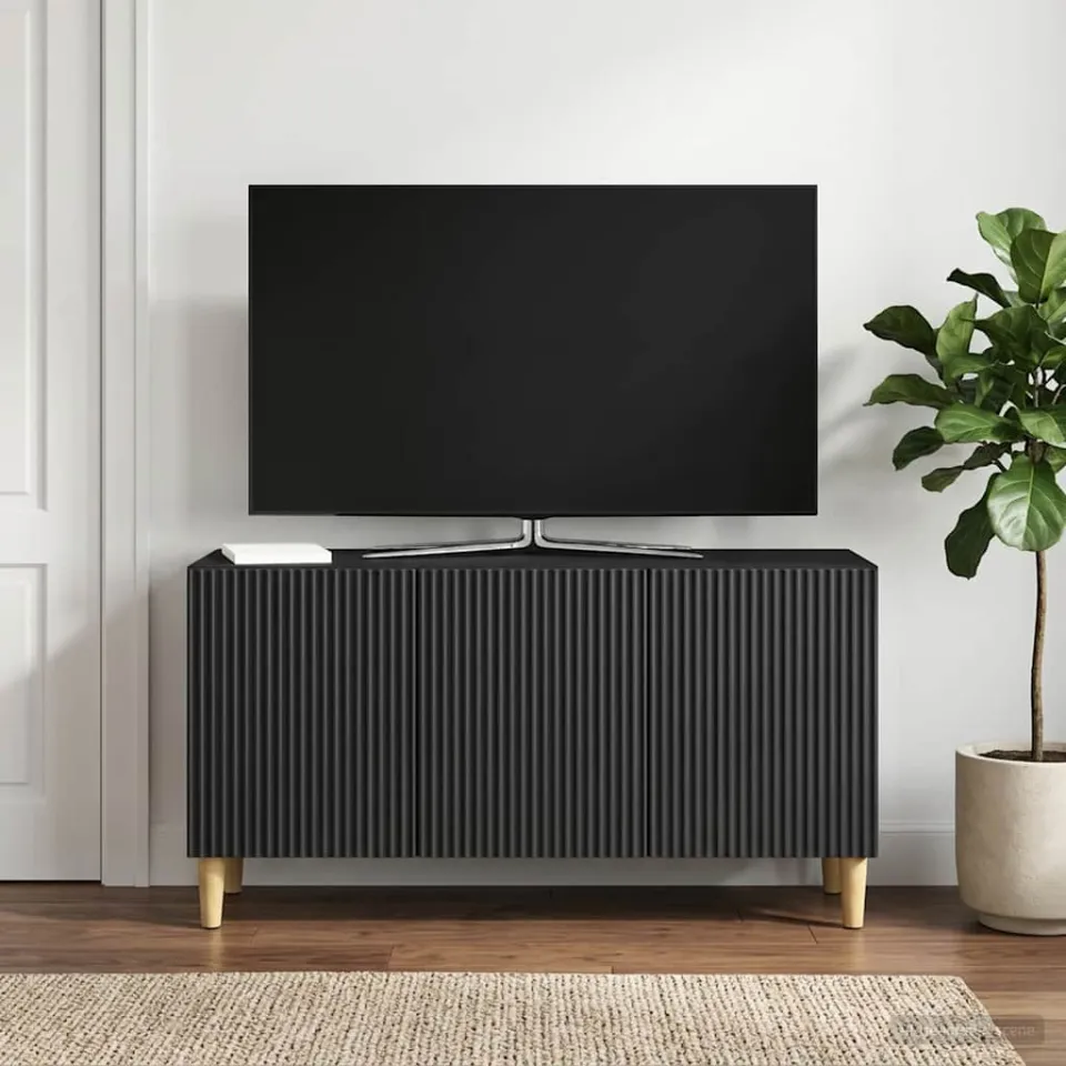 vidaXL TV-kast 99 x 34,5 x 50 cm Zwart Bewerkt hout, foto 4