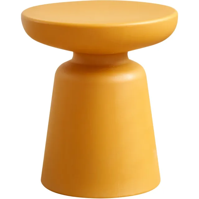 en.casa Bijzettafel Posio ronde salontafel 40 cm geel [en.casa]