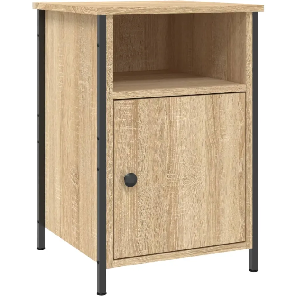 vidaXL Nachtkastjes 2 st 40x42x60 cm bewerkt hout sonoma eikenkleurig Bruin