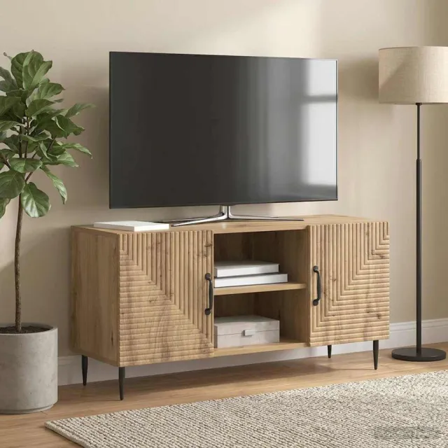 vidaXL TV-kast 102 x 34,5 x 50 cm Artisanaal eiken Bewerkt hout, foto 2
